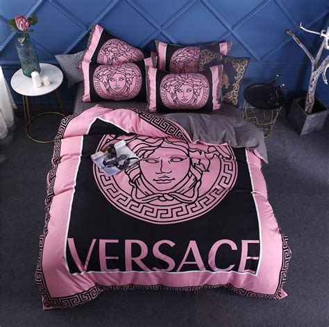 fake full size versace bedding|Versace style bedroom set.